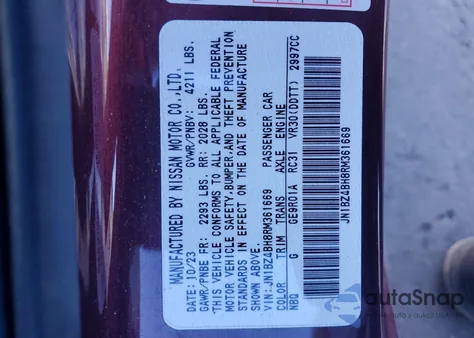 2024 Nissan Z Performance z USA, uszkodzony, nr VIN JN1BZ4BH8RM361669